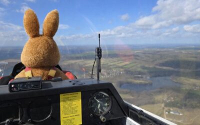 Osterhase im Cockpit Osterhase im Cockpit